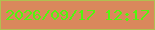 文字の大きさ：5、枠の色：b0c050、背景の色：da885c、文字の色：52f60e 無料ブログパーツのブログ時計