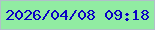 文字の大きさ：3、枠の色：b0c0c9、背景の色：91eca2、文字の色：0b01c5 無料ブログパーツのブログ時計