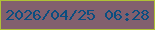 文字の大きさ：3、枠の色：b0c136、背景の色：82606e、文字の色：0b4e80 無料ブログパーツのブログ時計