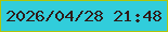 文字の大きさ：3、枠の色：b0c409、背景の色：31cddb、文字の色：2f1c1a 無料ブログパーツのブログ時計