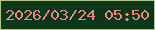 文字の大きさ：5、枠の色：b0c58a、背景の色：0e3618、文字の色：e78982 無料ブログパーツのブログ時計