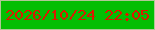 文字の大きさ：4、枠の色：b0c796、背景の色：03be03、文字の色：da1900 無料ブログパーツのブログ時計
