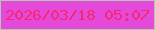 文字の大きさ：1、枠の色：b0c8ae、背景の色：e549d9、文字の色：f22a75 無料ブログパーツのブログ時計