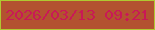文字の大きさ：5、枠の色：b0c931、背景の色：b35230、文字の色：c91956 無料ブログパーツのブログ時計