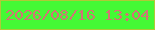 文字の大きさ：5、枠の色：b0c937、背景の色：45f935、文字の色：d37375 無料ブログパーツのブログ時計