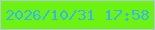 文字の大きさ：2、枠の色：b0c9e3、背景の色：6ef20f、文字の色：33b6f9 無料ブログパーツのブログ時計