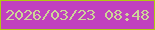 文字の大きさ：1、枠の色：b0cb11、背景の色：c141bf、文字の色：cdd497 無料ブログパーツのブログ時計