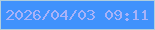 文字の大きさ：4、枠の色：b0cedd、背景の色：4092fc、文字の色：a7b2f8 無料ブログパーツのブログ時計