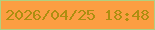 文字の大きさ：2、枠の色：b0d080、背景の色：fc9e42、文字の色：ad8e10 無料ブログパーツのブログ時計