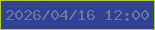 文字の大きさ：2、枠の色：b0d20b、背景の色：334094、文字の色：637799 無料ブログパーツのブログ時計