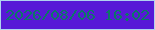 文字の大きさ：3、枠の色：b0d2ef、背景の色：5719d7、文字の色：0c7768 無料ブログパーツのブログ時計