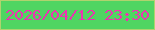 文字の大きさ：5、枠の色：b0d36e、背景の色：50d562、文字の色：ec33b1 無料ブログパーツのブログ時計
