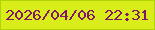 文字の大きさ：1、枠の色：b0d405、背景の色：d8ed1a、文字の色：811867 無料ブログパーツのブログ時計