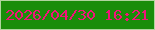 文字の大きさ：5、枠の色：b0d49e、背景の色：198d0a、文字の色：ef1479 無料ブログパーツのブログ時計