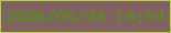 文字の大きさ：1、枠の色：b0d536、背景の色：826162、文字の色：529213 無料ブログパーツのブログ時計