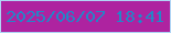 文字の大きさ：1、枠の色：b0d5f5、背景の色：ae23a0、文字の色：2584c7 無料ブログパーツのブログ時計