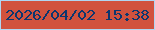 文字の大きさ：1、枠の色：b0d6f2、背景の色：d1523e、文字の色：0c366f 無料ブログパーツのブログ時計