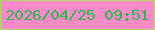 文字の大きさ：5、枠の色：b0d871、背景の色：f98bc6、文字の色：2cb553 無料ブログパーツのブログ時計