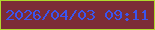 文字の大きさ：1、枠の色：b0d92e、背景の色：7c2c37、文字の色：3b54ef 無料ブログパーツのブログ時計