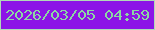 文字の大きさ：2、枠の色：b0d9b7、背景の色：8c14e7、文字の色：8cd7a4 無料ブログパーツのブログ時計