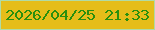 文字の大きさ：5、枠の色：b0dba6、背景の色：e5bd1a、文字の色：298f0e 無料ブログパーツのブログ時計