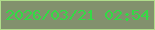 文字の大きさ：3、枠の色：b0dd8b、背景の色：82916d、文字の色：33db44 無料ブログパーツのブログ時計