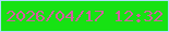 文字の大きさ：2、枠の色：b0ddff、背景の色：17e213、文字の色：d45ea0 無料ブログパーツのブログ時計