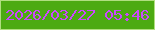 文字の大きさ：2、枠の色：b0de80、背景の色：4caa12、文字の色：cb48fe 無料ブログパーツのブログ時計