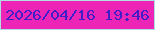 文字の大きさ：5、枠の色：b0dee2、背景の色：ec25b6、文字の色：431dc8 無料ブログパーツのブログ時計