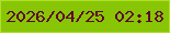 文字の大きさ：3、枠の色：b0df2a、背景の色：88c605、文字の色：5d072e 無料ブログパーツのブログ時計