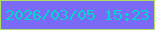 文字の大きさ：1、枠の色：b0df65、背景の色：7b6af6、文字の色：02d7cc 無料ブログパーツのブログ時計