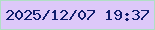 文字の大きさ：5、枠の色：b0dfc5、背景の色：ddc8f9、文字の色：0f1d6d 無料ブログパーツのブログ時計