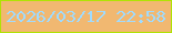 文字の大きさ：1、枠の色：b0e205、背景の色：f1b871、文字の色：a0dbfe 無料ブログパーツのブログ時計