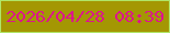 文字の大きさ：3、枠の色：b0e568、背景の色：a49703、文字の色：dd168c 無料ブログパーツのブログ時計