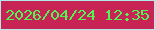 文字の大きさ：3、枠の色：b0e9e9、背景の色：c72354、文字の色：51f357 無料ブログパーツのブログ時計