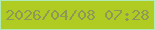 文字の大きさ：3、枠の色：b0eab4、背景の色：b0cb22、文字の色：8d9958 無料ブログパーツのブログ時計
