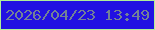 文字の大きさ：5、枠の色：b0ef97、背景の色：2211e2、文字の色：738196 無料ブログパーツのブログ時計