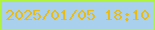 文字の大きさ：5、枠の色：b0f43e、背景の色：a9d1ee、文字の色：e9bb17 無料ブログパーツのブログ時計