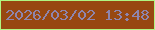 文字の大きさ：4、枠の色：b0f681、背景の色：974811、文字の色：8e85ad 無料ブログパーツのブログ時計