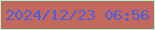 文字の大きさ：3、枠の色：b0f6cc、背景の色：c3685d、文字の色：4760df 無料ブログパーツのブログ時計