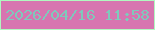 文字の大きさ：2、枠の色：b0f8c0、背景の色：d775b0、文字の色：7fc9bb 無料ブログパーツのブログ時計