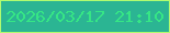 文字の大きさ：2、枠の色：b0fb70、背景の色：2bb593、文字の色：36e685 無料ブログパーツのブログ時計