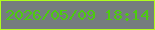 文字の大きさ：1、枠の色：b0fd1e、背景の色：757d7e、文字の色：4ccc0e 無料ブログパーツのブログ時計
