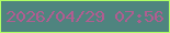 文字の大きさ：2、枠の色：b0fe65、背景の色：4f847f、文字の色：b15d91 無料ブログパーツのブログ時計