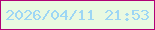 文字の大きさ：2、枠の色：b10176、背景の色：e9f9e1、文字の色：9dd6f4 無料ブログパーツのブログ時計