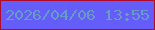 文字の大きさ：5、枠の色：b10b2c、背景の色：645dfa、文字の色：679cc7 無料ブログパーツのブログ時計