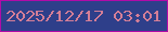 文字の大きさ：4、枠の色：b10ba8、背景の色：2e3f8a、文字の色：d47e97 無料ブログパーツのブログ時計