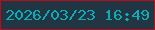 文字の大きさ：2、枠の色：b1101c、背景の色：213543、文字の色：0cacb9 無料ブログパーツのブログ時計