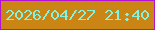 文字の大きさ：1、枠の色：b114d1、背景の色：ca8515、文字の色：83f2df 無料ブログパーツのブログ時計