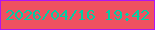 文字の大きさ：1、枠の色：b115f1、背景の色：ef5160、文字の色：02cea4 無料ブログパーツのブログ時計